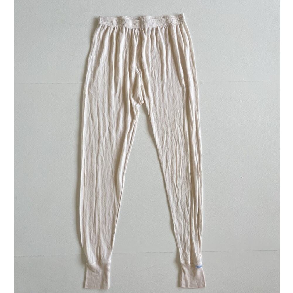 Vtg 90s THERMASILK White Silk Base Layer Thermal Pants / Small / Hiking Camping